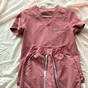 Pink Scrub Set joggers